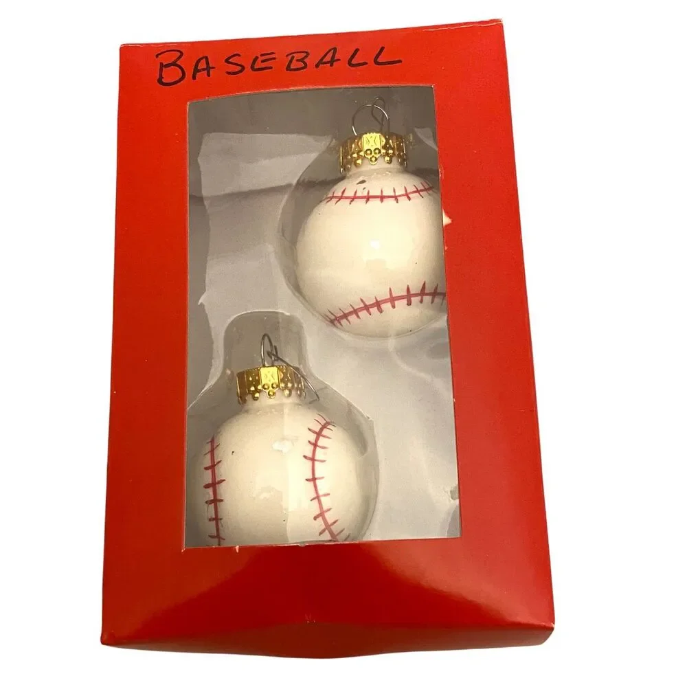 #4059 Baseball Christmas ornaments 1 1/4 inch